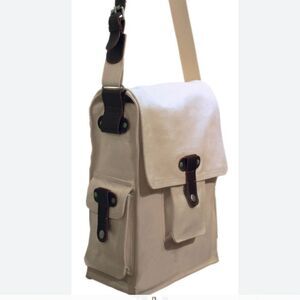 NWOT Park B. Smith Canvas/Leather 2 Bottle Wine Bag